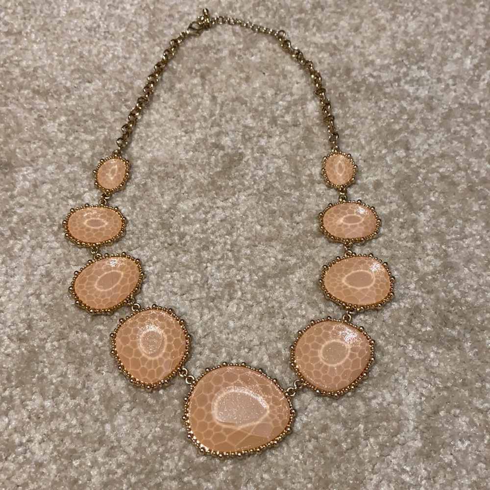 Peach & Gold Statement Necklace